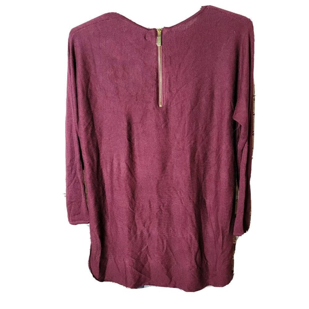 Vass Joan Vass New Red Wine Heather Sweater Size XL Cashmere NWT t74 - Picture 2 of 7